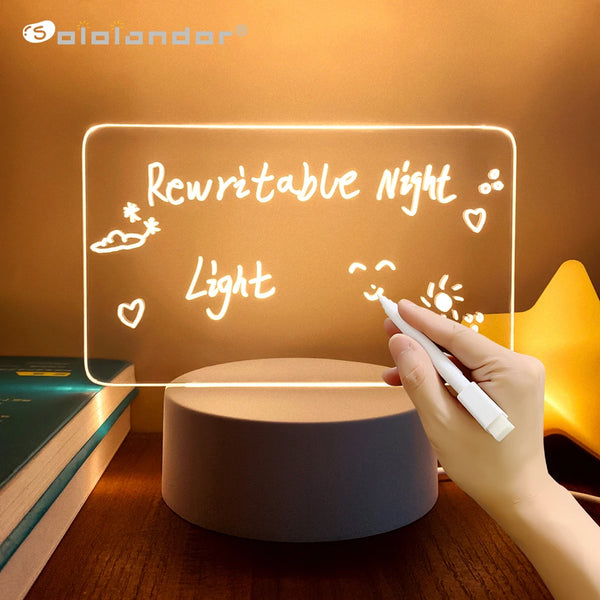 Creative LED Message Night Light